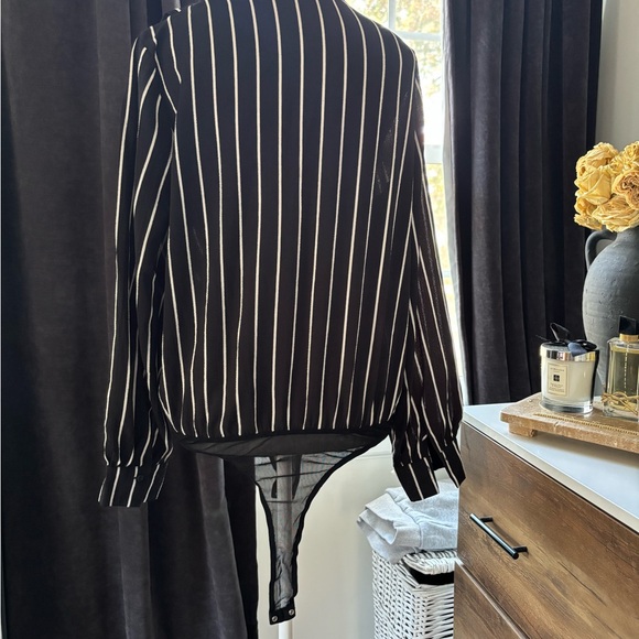 Astr Black and White Striped Blouse - Picture 5 of 5